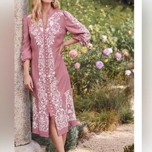 Soft Surroundings Briony Dress Dusty Rose Size XS